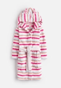 Z_ODRTEDDY-CRMMSTP White robe with pink stripes  100% polyester 1 through 12